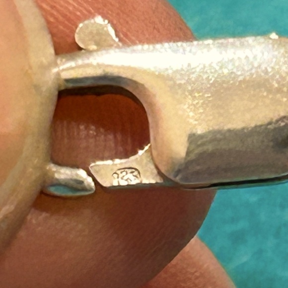 24” 925 Sterling Silver Necklace - Box Herringbone Chain - Picture 6 of 13